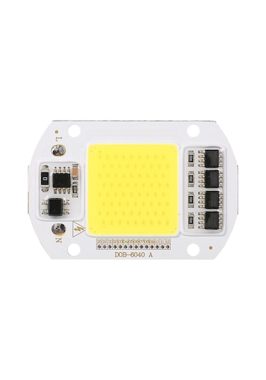 Vkemall 50w Cob Led Işık Çipi - 60x40mm Lensli Akvaryum Ve Dekor Aydınlatma Beyaz
