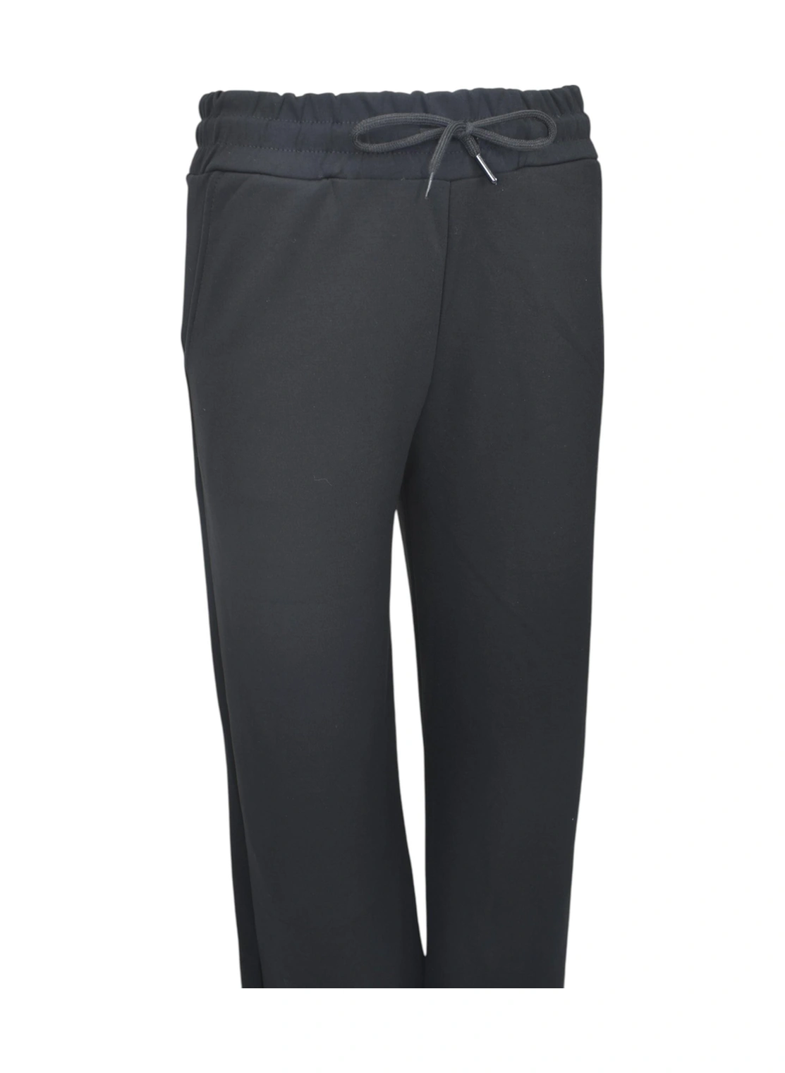 Modal Kumaş Bol Paça Cepli Eşofman Altı - Siyah Siyah