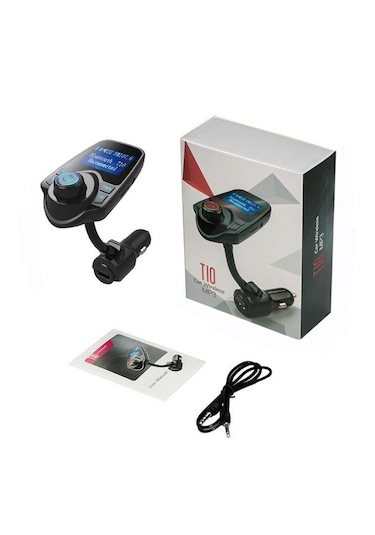 Oddity Yeni Nesil T10 WiFi Bluetooth Araç Kiti | USB Şarj FM Transmitter ve Eller Serbest Konuşma