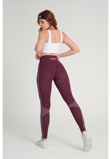 Wind Serisi Mürdüm Kalçası Büzgülü Push Up Tayt