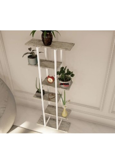 Titan Çiçeklik Beyaz Mermer