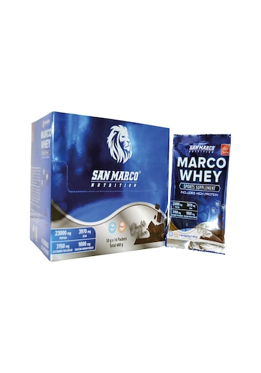 San Marco Nutrition Marco Whey Çikolatalı 30 gr*16 Adet Saşe