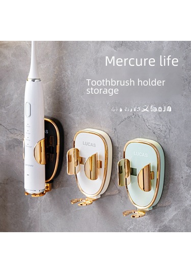 Kosona Ev Bathroom Elektrikli Fırça Tutucu Duvarlı Delme Yok Sıkıcı Tutucu Siyah Altın Kolay Kurulum Ev Kullanıma Uygun Diğer