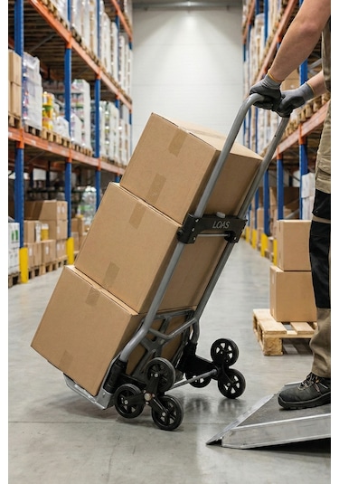Loas Lskta80m 80kg Merdiven Çıkabilen Katlanır Paket Taşıma Arabası