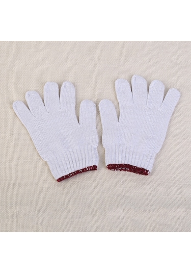 Sones 12 Çift İşçi Malzemeleri Nefes Alabilen Aşınmaya Dayanıklı Koruma Pamuklu İplik Eldiven