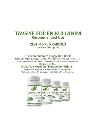 Gökçek Şifa Zeytin L-KVD (Olive L-Kvd Capsule) 60 Kapsül
