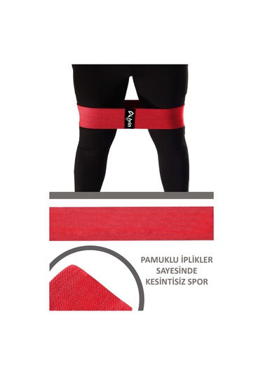 Yüksek Kaliteli Pamuklu Squat Bant - Hafif Ve Orta Sert Seçenekler, Dayanıklı Ve Konforlu Kırmızı