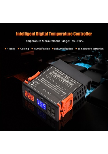 Skycity Stc-3028 Akıllı Sıcaklık Nem Kontrol Cihazı - Isıtma/soğutma/nemlendirme/kurutma - Hassas Sensörlü - Dc 12v - Abs Kasa