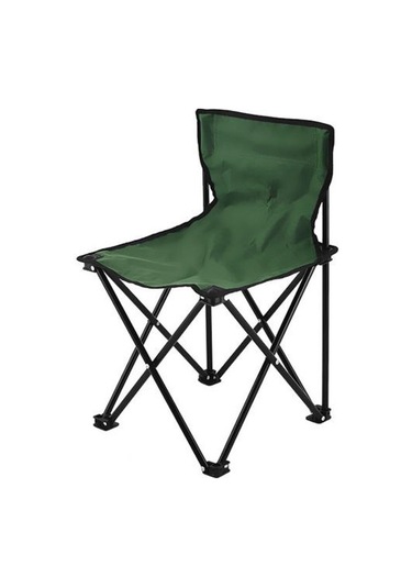 Yeşil Sırtlık Ergonomik Tasarım Güçlü Yük Taşıyan Kompakt Boyut Taşınabilir Katlanır Tabure Sandalye Kamp Malzemeleri Yeşil