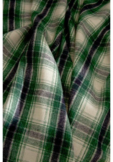 Karaca Home Flanel Throw Tv Battaniyesi Koyu Bej/yeşil Yeşil