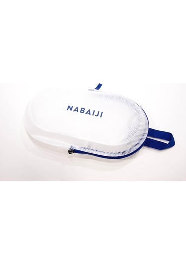 Su Geçirmez El Çantası - 7 L - Mavi / Beyaz 21x38x9cm Fermuarlı Nabaiji Meridyendukkan Beyaz - Mavi