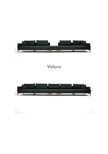 Zeri 3+3+3 Yataklı Puzzle Modüler U Köşe Koltuk Takımı & Puflu Köşe Takımı - Koyu Yeşil 125 Koyu Yeşil Zeri 3+3+3 Yataklı Puzzle Modüler U Köşe Koltuk Takımı & Puflu Köşe Takımı - Koyu Yeşil 125 Koyu Yeşil