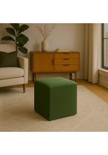 A5 Home Kare Puf Yeşil