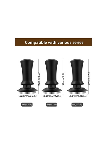 Xuweiwei 58 Mm Simli 1 Adet 51 53 58 Mm Kalibreli Espresso Yaylı Kahve Sıkacağı Paslanmaz Çelik Tabanlı Kahve Aksesuarları Siyah Gümüş Simli