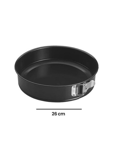 Metaltex Superior Kelepçeli Pasta Kek Kalıbı - 26 Cm Siyah