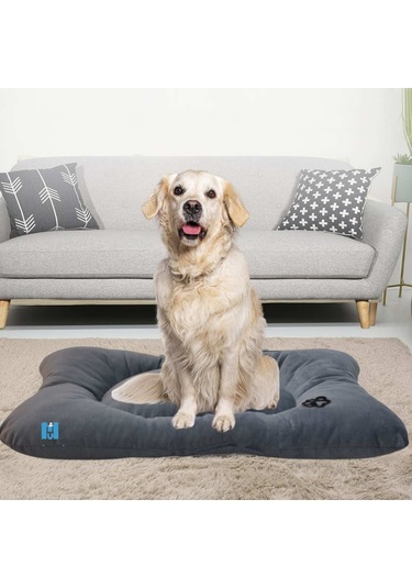 Mavi Vitrin Sıvı Geçirmez Silinebilir Soft İç Dış Mekan Büyük Irk Köpek Yatağı 100 x 65 CM