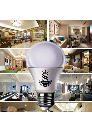 10w Tasarruflu Beyaz Renk Led Ampul-1-2-4-6-10-50-100 Adettir 2'li Beyaz Işık E27 Led Ampul 10 Watt