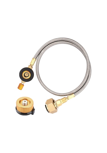 Yifomall Metal Gaz Dolum Adaptörü Seti - Pvc/metal Boru Seçimli 60cm, Uzun/düz Gaz Tankı Doldurma Bağlantısı Çok Renkli