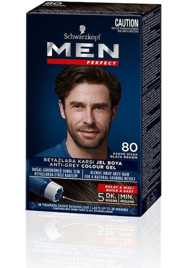 Men Perfect Saç Boyası 80 - Kahve Siyah X 3 Adet set-hnkl-2528-5084