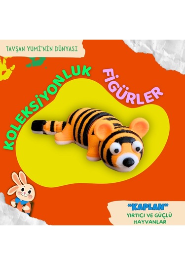 Tavşan Yumi Yırtıcı Ve Güçlü Hayvanlar Koleksiyonu- 4 Parça 5-7 Cm Hareketli Oyuncaklar Ve Bilgilendirici Kartlar "