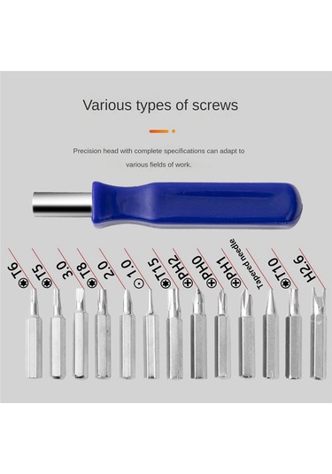 Leasetake 16'sı 1 Arada Tornavida Çok Amaçlı Tornavida Seti Hediye Küçük Tornavida Çok Amaçlı Toplu Başlık