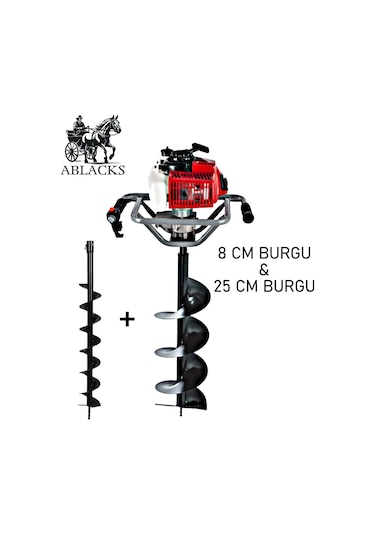 Ablacks C-52 Toprak Burgu Makinesi 8 - 25 CM Çift Burgulu