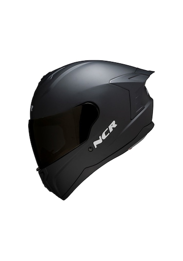 Ncr Rapid Siyah Vizörlü Ece Belgeli Kapalı Motosiklet Kaskı Mat Siyah
