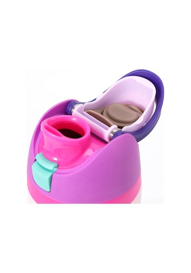 Skycity 24oz Renkli Paslanmaz Çelik Termos Bardak, Sürekli Isı Saklama, Kol Kolu Ve Pipetli, Spor Ve Günlük Kullanım, Anti Kayma Taban Diğer