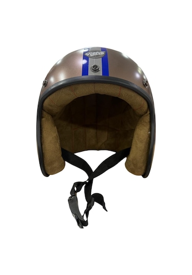 Bike Sky Retro Motosiklet Kaskı Gri