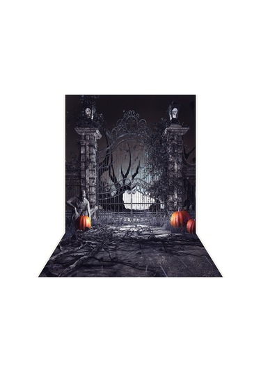 Youtek Halloween Temalı Fotoğraf Arka Planı 210x150cm - Dokunsuz, Yansımasız Ve Parlak Olmayan Poliester Dz-821 Siyah