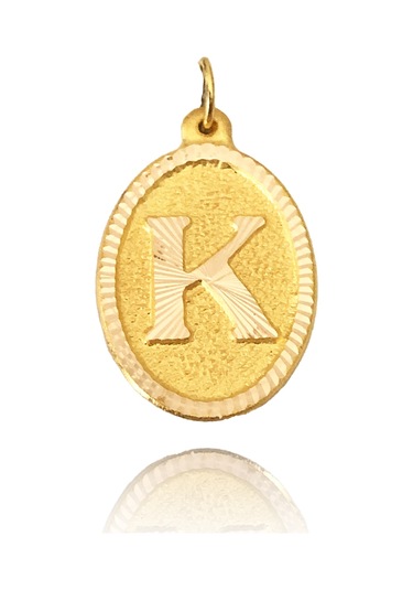 Enderun Kuyumculuk 14 Ayar Altın K Harf Kolye Ucu