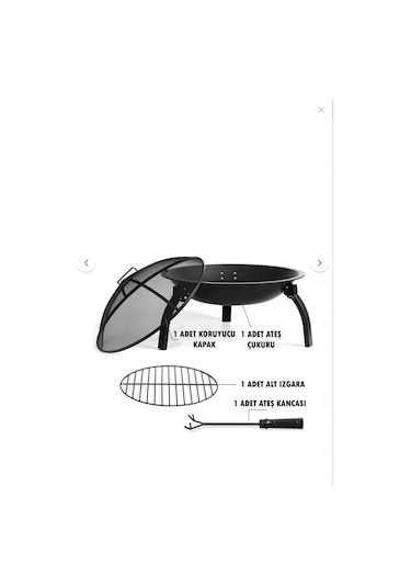 Metal 4 Parça İthal Katlanabilir Ve Taşınabilir Ateş Çukuru-manga