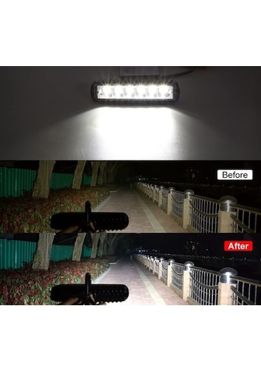 6 Led 18 W Off Road Gündüz Farı Sis Farı Yayıcı Delici Off Road