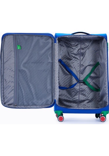 Benetton Orta Boy Kumaş Valiz Saks Mavi Bnt2800 Mavi
