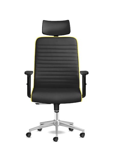 Tekno Siyah Sarı Çalışma Koltuğu