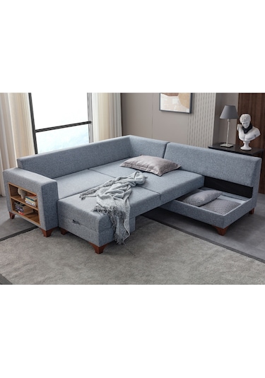 Eymense Tloft Köşe Koltuk Takımı Gri Sağ Köşe