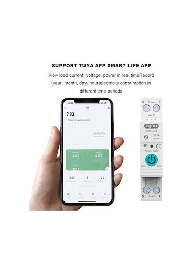 Tuya Zigbee Akıllı Devre Kesici Uzaktan Kumanda Ses Kontrol Anahtarı Ev Kablosuz Beyaz