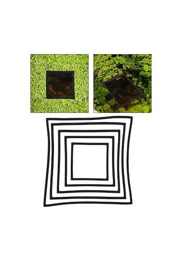 Homyl 5 Adet Akvaryum Yüzen Bitki Yüzükler Balık Tankı Siyah