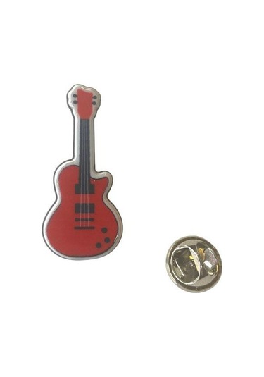 Herşey Nota Elektro Gitar Yaka İğnesi Rozet Çok Renkli