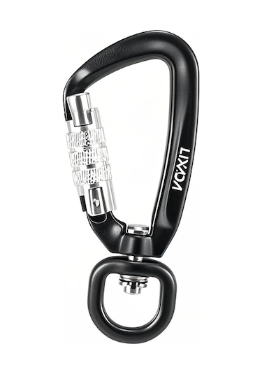 Leezsing Lixada 360 Dönebilen Otomatik Kilitlenmeli Karabina - 1100lb Dayanıklı Alüminyum Kamp & Dağcılık Ekipmanı Çok Renkli