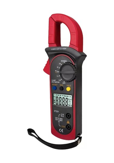 Lemestar Kırmızı Aneng St201 Klem Ampermetre: Dijital Multimetre, Akım-gerilim Ölçer, Depolama Çantası, Pil Hariç
