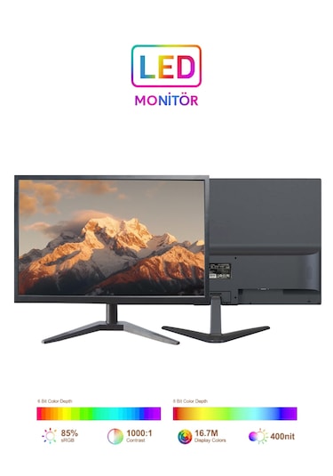 19 Dahili Hoparlörlü 60 Hz Led Monitör