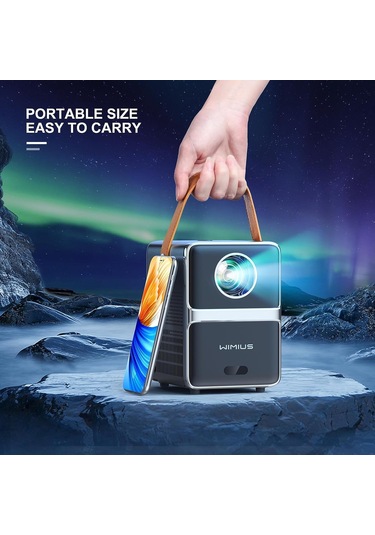 Wimius 1080P - 5G Wifi ve Bluetooth Özellikli Mini Dış Mekan Projektörü