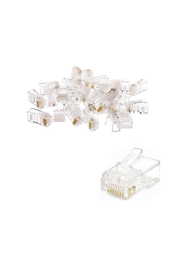 S-Link SL-COB8P RJ45 Cat6 Soket Konnektör Paketi 100'lü