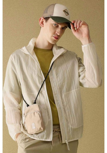 DeFacto Regular Fit Kapüşonlu Yağmurluk Fermuarlı Cepli - B5588AX24SPER42