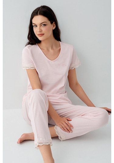 Pierre Cardin Kadın Pembe Pijama Takımı Pembe