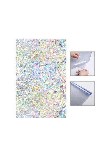 Suntek Gökkuşağı Pencere Gizlilik Film Rulosu 3d Statik 90x100cm