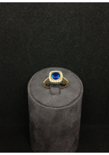 Safir Taşlı Gümüş Yüzük - 925 Ayar Baget Model Zarif Tasarım" Gümüş