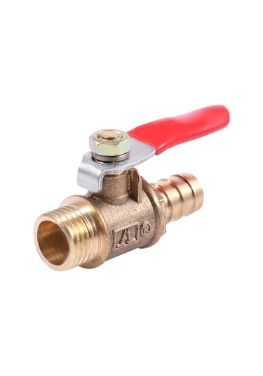 Ulzyvf 2x 10mm X 1/4 Inç Pt Erkek Dişli Kol Bağlantı Kolu Kolu Hortum Diken Pirinç Küresel Vana