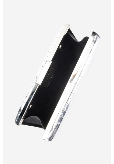 Valmenti Kadın Vegan Gri Abiye Çanta 1083 0015 Bn Cnt Y25 Gumus Kroko GRİ